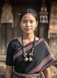 Naga Headhuners 2 Heads Necklace Black