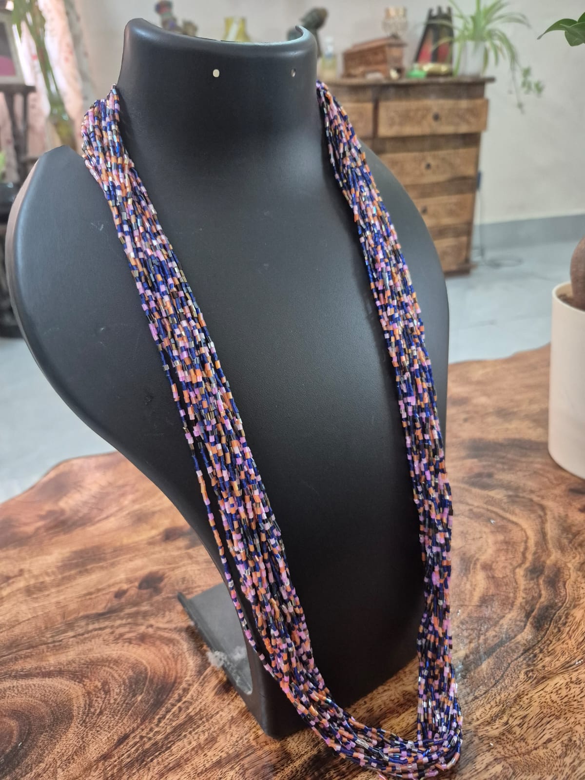 Nepali Pote Pink and Blue